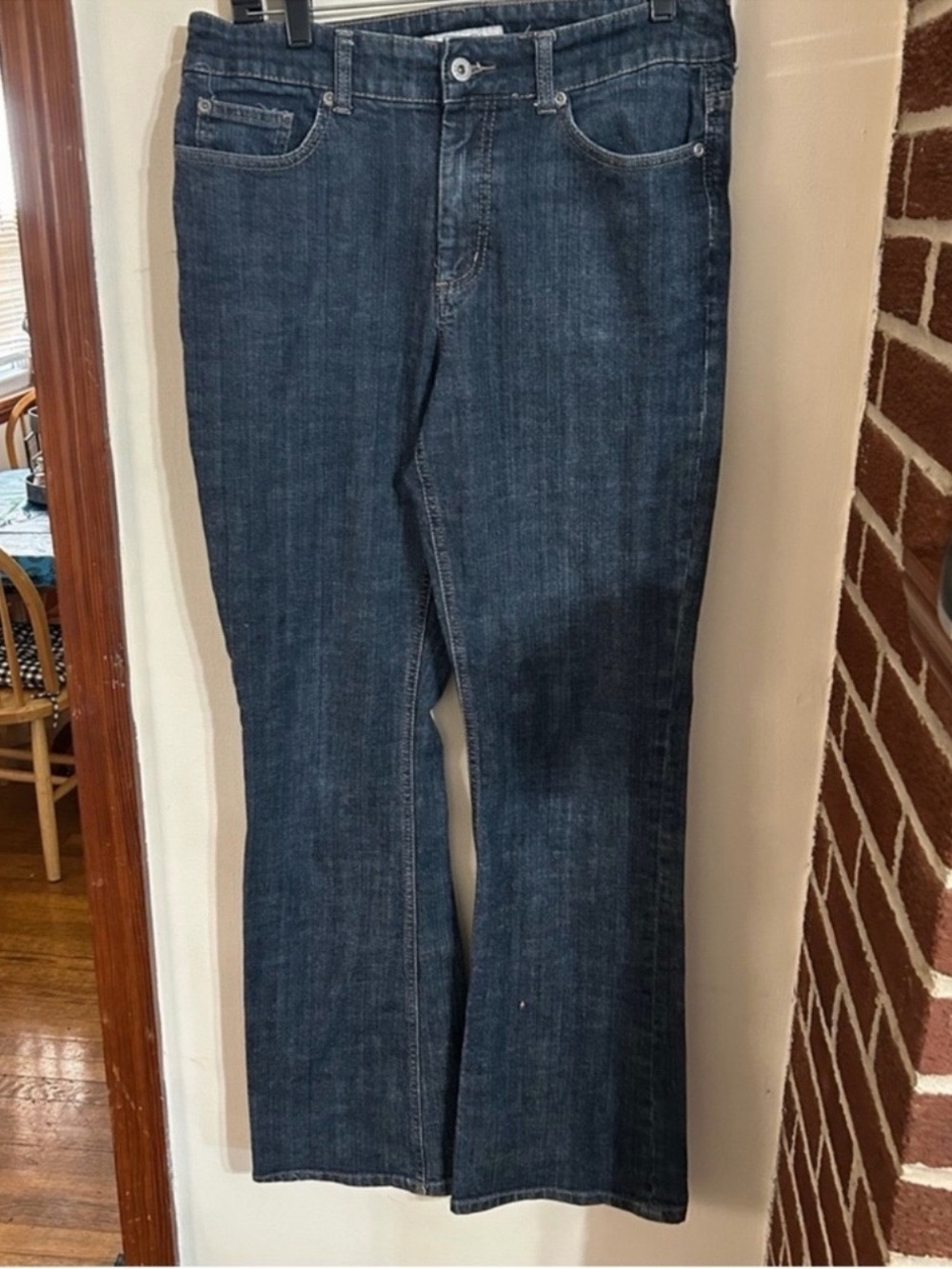 Chico’s  Platinum Size 1 (M/ 8) Dark Blue Flare Jeans
